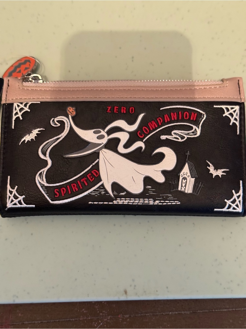Loungefly Black, White & Pink Zero Spirited Companion Zip Wallet